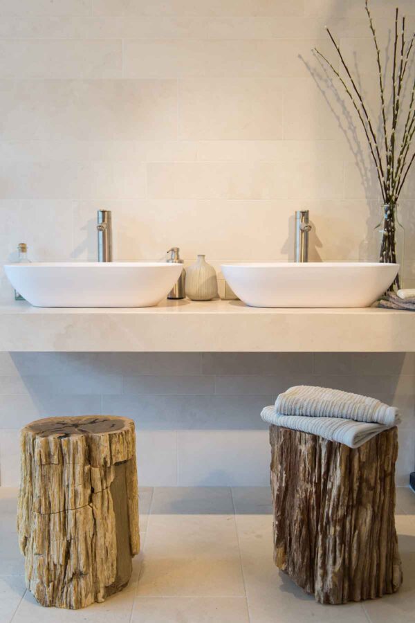 petrified wood stool
