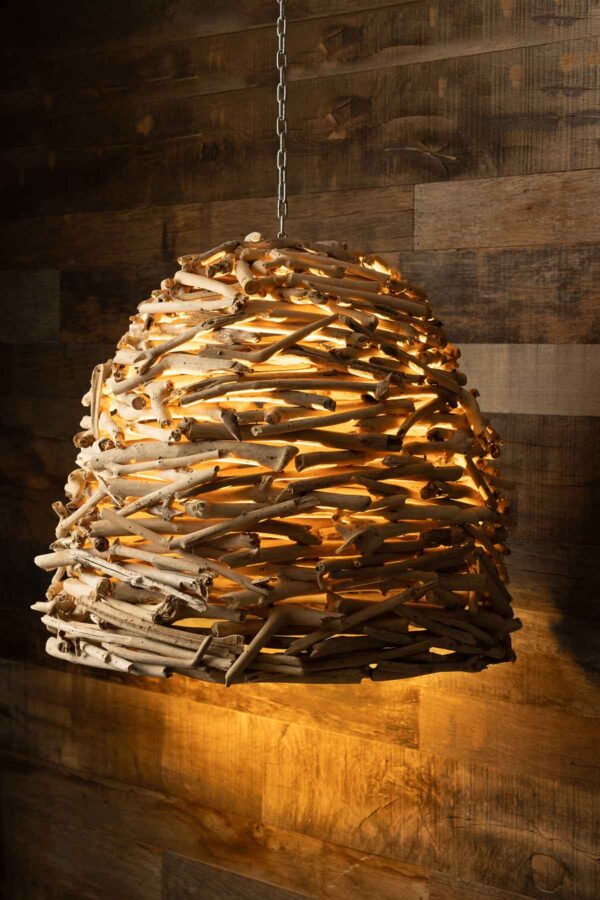 driftwood pendant light in situ 1